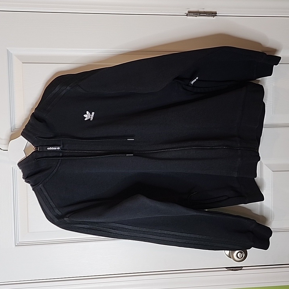 Adidas PT3 Hoodie Hooded Jacket Black With Black Stripes, Men's Medium